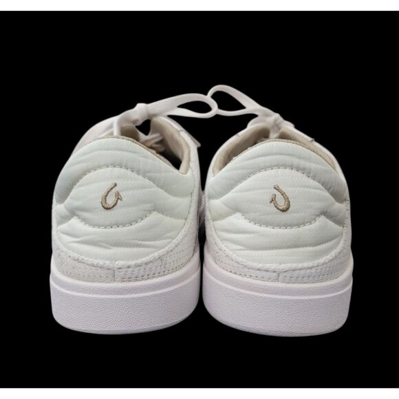 OluKai Kīlea Women’s Classic Court White Leather Sneakers Sz 7.5 - Picture 4 of 9